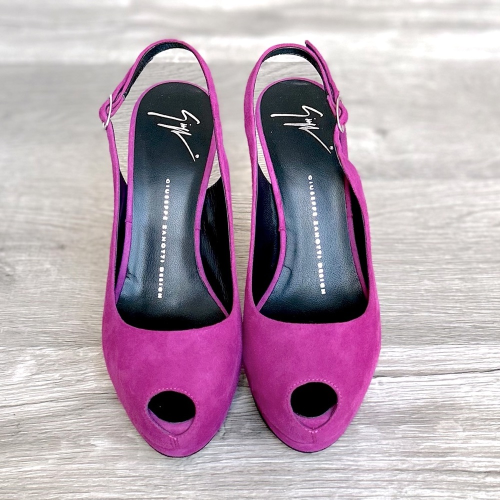 Guiseppe Zanotti Suede Slingback Heels